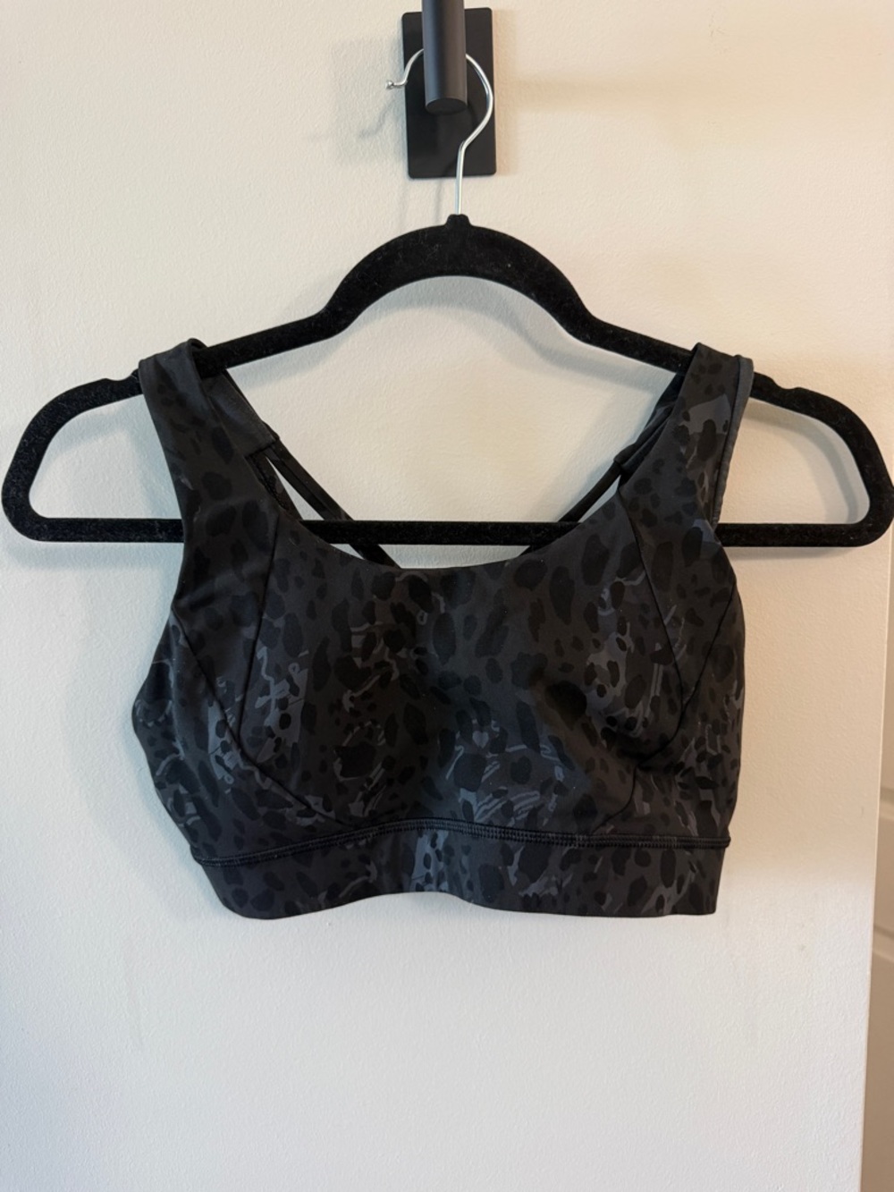 lululemon athletica Black Leopard-Print Sports Bra